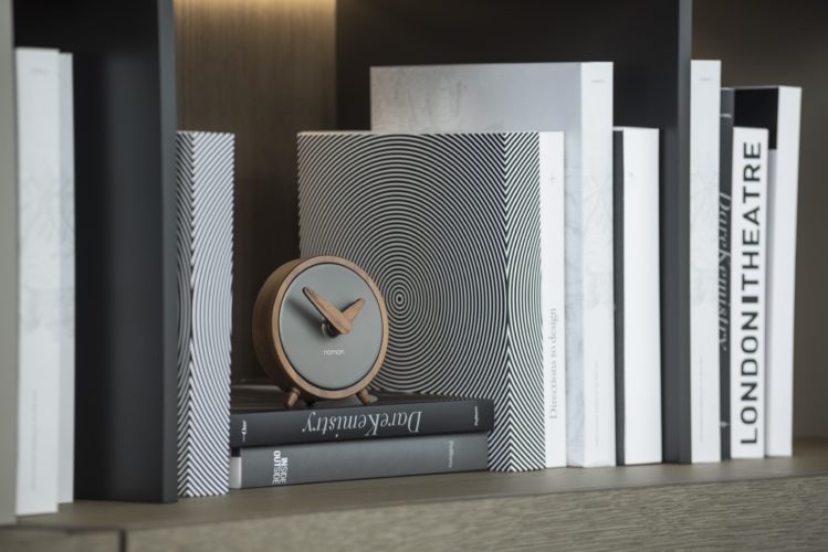 Graphite Wallnut Design Clock